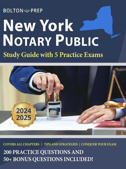 Cover image for New York Notary Public Study Guide with 5 Practice Exams